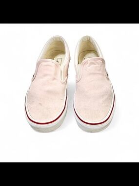 RARE Vans Slip-On Sneakers in Light Pink with Red Strawberry Accents